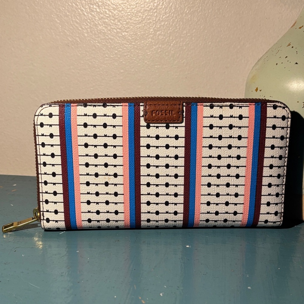 Fossil Caroline Striped Multicolor Wallet